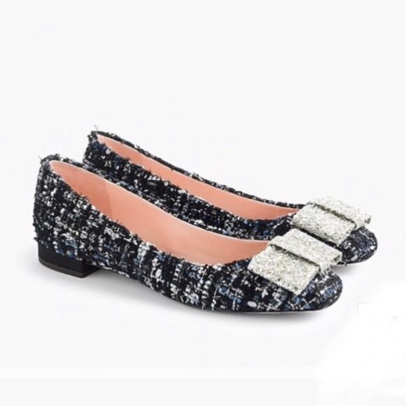 New in Box J Crew Sally Ballet Shoes in Tweed - Picture 1 of 10
